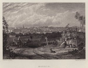 Madrid (farge litho) av John Frederick (after) Lewis