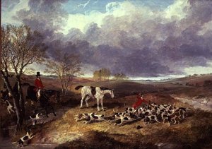 The Cambridgeshire Hunt: the Death (olje på lerret)