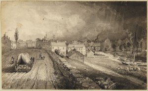 Mølleby i Connecticut av John Frederick Kensett