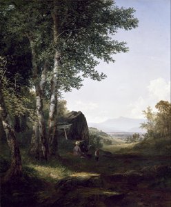 Fjern utsikt over Mansfield Mountain, Vermont av John Frederick Kensett