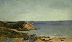 Rocky Coast, ca. 1860 (olje på lerret) av John Frederick Kensett