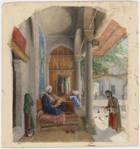 En fakir ved døren til en moské, Konstantinopel av John Frederick Lewis