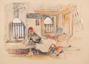 Et østlig interiør av John Frederick Lewis