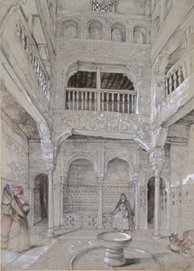 Inngang til badene ved Alhambra, ca 1830-tallet av John Frederick Lewis