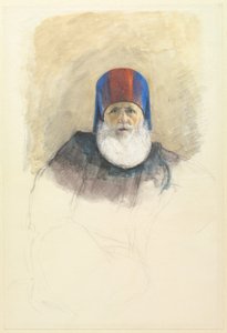 Studie for Mehmet Ali Pasha av John Frederick Lewis