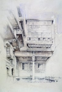 Court of the House of the Artist, Kairo, Egypt, 1800-tallet av John Frederick Lewis