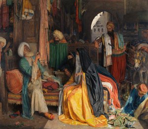 Den tvilsomme mynten, 1869. av John Frederick Lewis