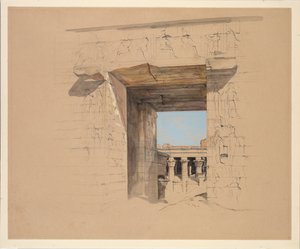 The Temple of Edfu: The Door of the Pylon, 1850. av John Frederick Lewis