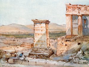 Athen. Monumentet til Agrippa og Pinacotheca av John Fulleylove