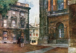 Christ Church – Peckwater Quadrangle (fargelitografi) av John Fulleylove