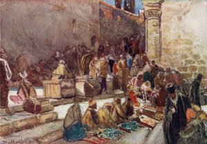 Inngang til forgården til Den hellige gravs kirke, Jerusalem av John Fulleylove