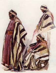 Fellah i feriekjole (litho-farge) av John Fulleylove