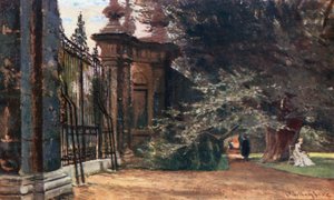 I Trinity College Gardens (fargelitografi)