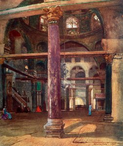Interiør av moskeen i El Aksa fra sørøst, 1902. av John Fulleylove