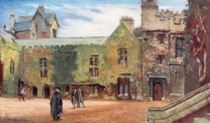 Merton College og St. Alban#39;s Hall (fargelitografi)