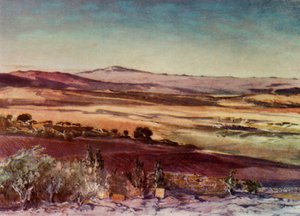 Hermon-fjellet fra bakkene til Tabor, 1902. av John Fulleylove