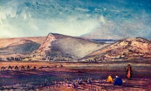 Åsene rundt Nasaret fra Esdraelon-sletten, 1902. av John Fulleylove