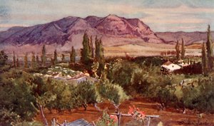 Fristelsens berg fra Jeriko, 1902. av John Fulleylove
