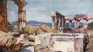 Athena-tempelet på øya Egina av John Fulleylove