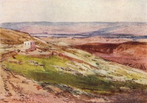 Jordandalen, fra Oljeberget (farge litho) av John Fulleylove