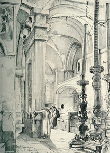 Vestibylen til Den hellige gravs kirke, 1902. av John Fulleylove