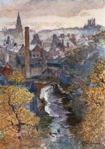 The Water of Leith fra Dean Bridge av John Fulleylove
