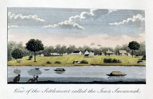 Utsikt over bosetningen kalt jødene Savannah, 1813