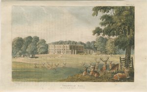 Trentham Hall: farget litografi, nd [c 1824] (trykk) av John Gendall
