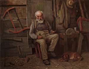 Båtbygger, ca. 1904. av John George Brown