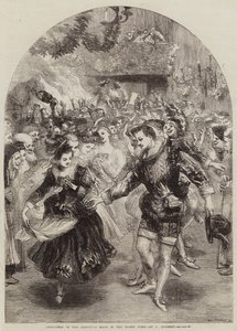Jul i Friherresalen i Olden Tid av John Gilbert