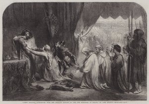 Dronning Philippa går i forbønn med ektemannen Edward III for Burgesses of Calais av John Gilbert