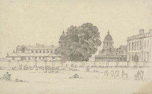Greenwich Hospital (blekk og vask på papir) av John Glover