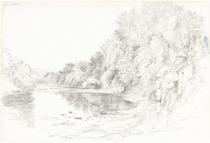 Elven ved Llangollen av John Glover
