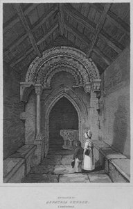 Inngang til Aspatria Church, Cumberland, 1814 av John Greig