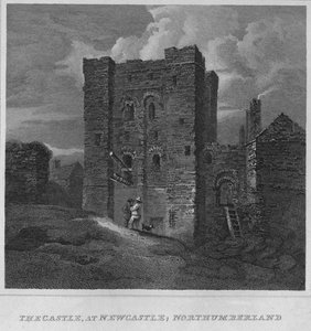 Slottet, i Newcastle, Northumberland, 1814 av John Greig