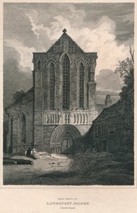 Vestfronten til Lanercost Priory. Cumberland, 1814 av John Greig