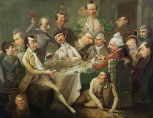 A Caricature Group, ca. 1776 (olje på lerret) av John Hamilton Mortimer