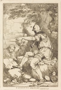 Banditti tar posten sin av John Hamilton Mortimer