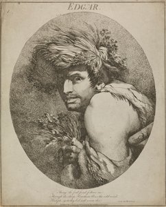 Edgar, "Kong Lear", akt III, scene III av John Hamilton Mortimer