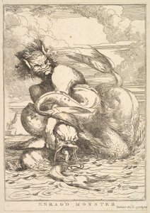 Enragd Monster fra Femten Etchings Dedikert til Sir Joshua Reynolds, 8. desember 1778. av John Hamilton Mortimer