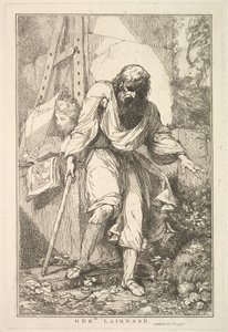 Gerard Lairesse fra Femten Etchings Dedikert til Sir Joshua Reynolds, 8. desember 1778. av John Hamilton Mortimer