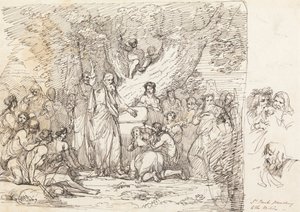 Saint Paul forkynner for britene av John Hamilton Mortimer