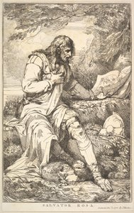 Salvator Rosa fra Femten Etchings Dedikert til Sir Joshua Reynolds, 8. desember 1778. av John Hamilton Mortimer