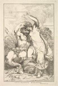 Vellykket monster fra femten etsninger dedikert til Sir Joshua Reynolds, 8. desember 1778. av John Hamilton Mortimer
