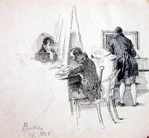 En gruppe i et indre, Brathay av John Harden