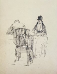 En mann som leser, ca. 1804-30 av John Harden