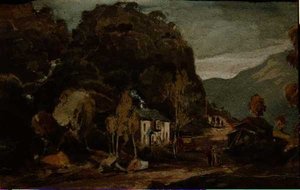 Borrowdale (akvarell på papir) av John Harden