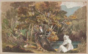 Borrowdale, 1810 (wc på papir) av John Harden