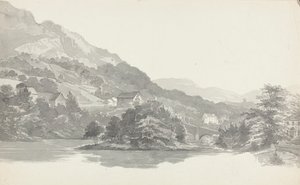 Bro, Lake District, Cumbria (wc på papir) av John Harden