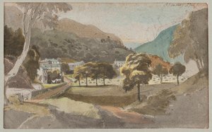 Fields outside Brathay, 1812 (wc på papir) av John Harden